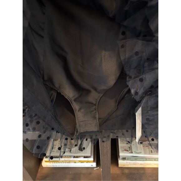 NWT For Love & Lemons Jourdan Black Lace Mini Dress With Gloves Size Medium - Picture 8 of 9